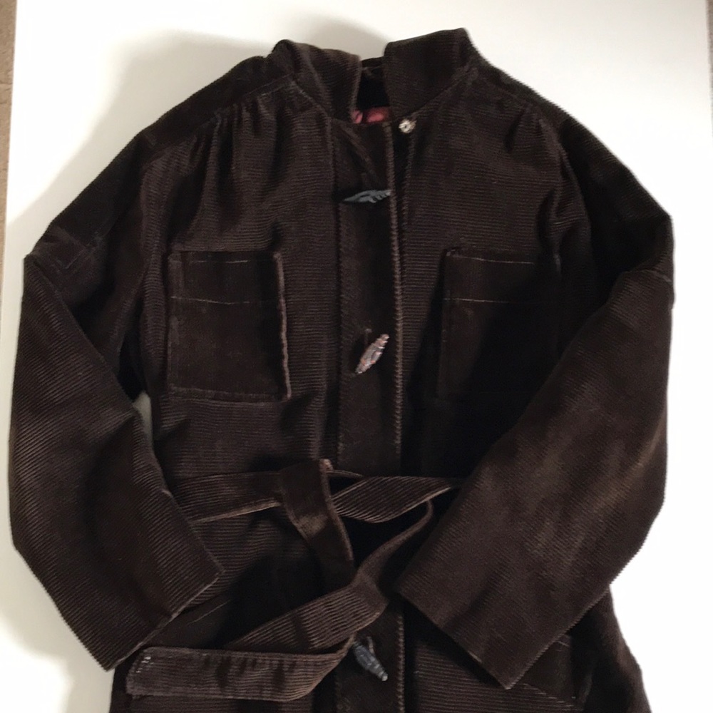 Vintage- Brown-Corduroy Hoodie Jacket-S